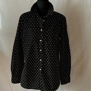 A New Day Woman's Blouse, size Large, black/white